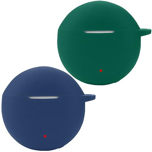 Acadeny Silikonhülle Kompatibel mit Honor Earbuds X5, [Unterstützt das kabellose Laden] [Stoßfeste Schutzhülle] 2X Blue Green