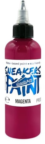 SneakArts Farbe für Leder und Textil – Magenta – 100 ml – Personalisierbar für Sneaker, Schuhe, Lederwaren, Kleidung, Jeans