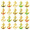 Stiesy 25 Stück 5 Farben nautische Anker Charms Anhänger Emaille Schiff Anker Zeichen baumeln Charms für DIY Schmuck Handwerk Armbänder Herstellung