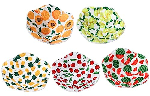 Alipis 5pcs Hot Bowl Holders Microwave Bowl Cozy Soup Bowl Insulated Hugger Cotton Bowl Potholders Hot Heat Proof Plate Holder for Home Kitchen Supplies Random Style