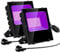 OTeedo 2er Schwarzlichtstrahler mit Stufenlos Dimmbaren Schaltsteckern 300W LED UV Schwarzlicht Strahler, Schwarzlichtlampe IP66 Wasserdicht Outdoor Blacklight für Bar Partyzubehör Schwarzlicht Deko