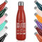 polar-effekt Trinkflasche Edelstahl 500ml rot mit Gravur - Sport-Flasche für Arbeit, Schule, Gym und Outdoor - für warme und kalte Getränke geeignet - BPA-Frei