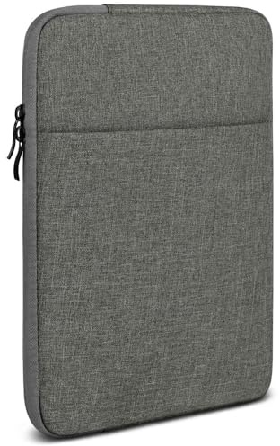 moex Tablet Hülle für Redmi Pad Pro Tasche mit Reißverschluss und Fach für Zubehör, Nylon Stoff Sleeve weich Gepolstert, Schutzhülle Minimalistisch Dash Case, Dunkelgrau