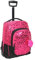Carrera Trolley Scuola Bambina Stardust Fucsia - 2 in 1 Zaino - Stelle Olografiche - Ruote Anti-Rumore - Lt 35 - Barra Regolabile in Due Altezze - Perfetto per Scuola e Viaggio