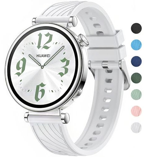 OUTPUTBT 18mm Armband für HUAWEI Watch GT 5 41mm Uhrenarmband Watch GT 4 41mm Original Quick Release für Garmin Vivoactive 4S/Venu 3S/Venu 2S/Forerunner 265S/255S/255S Music/Vivomove 3S/Fossil Damen