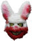 Artiqueva Halloween Horror Masken Scream Grusel maske für Erwachsene Kinder Blutige Plüsch Kaninchen Maske,für Kostüm Karnevalsparty Cosplay Maskerade
