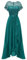 Berylove Robe de soirée longue élégante pour mariage - Robe de cocktail avec fente - Robe de cocktail pour femme - Élégante avec manches - Taille élastique, Vert paon pailleté, XS