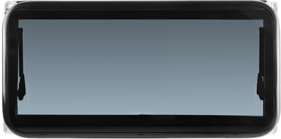 Finestra piatta per roulotte, 900 x 450 mm, colore nero