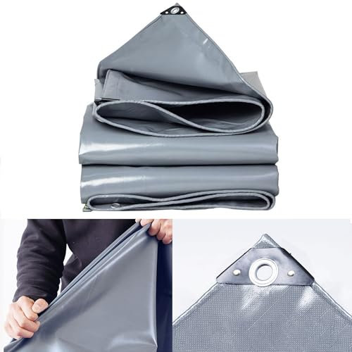 Toile Pergola 1.5x18 m 500g/m² Couverture Protection Parasol Abri Auvent Imperméable pour Hamac Pique-Nique Randonnée LXX94W, Gris