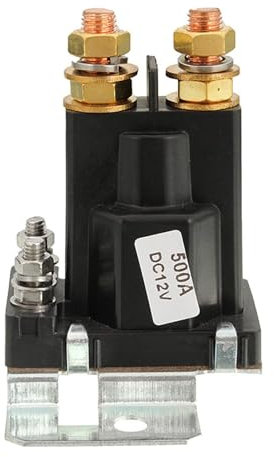 GANYKQ 4 Klemmen Starter Relais Magnetspule Auto Schütz Doppelbatterie Isolator 12V 500A Geeignet für Batterieisolation