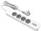 Regleta Enchufes 4 Tomas, 3 USB Y 1 Tipo-C, Enchufe Múltiple de 2 Metros con Protección Infantil, Enchufes con Interruptor On/Off, Enchufe de Mesa para Casa o Oficina, Blanco