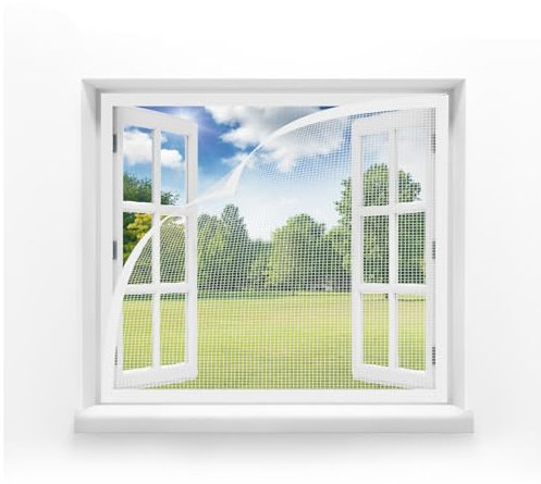 MAGICDOOR Zanzariera Porta Finestra 70x70cm, Vetroresina Senza Magnete Tenda Zanzariera Finestra Maglia Fine Traspirante Zanzariere per Porte Finestre per Camera da Letto Soggiorno Balcone-Bianco