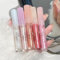 KARLOR Glitzer Lidschatten Stick flüssig, 5 PCS Glitter Eyeshadow Highlighter Diamond liquid Lidschatten glänzend liquid Shimmer Perlglanz flüssig Highlighter Stick Champagner Silber Rosa Braun Lila