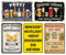 5er Set Lustige Metall-Wandschilder für Bar, Garten & Mannshöhle (20x30 cm) – Deko für Zuhause, Café, Club & Kneipe – Rustikale Retro-Schilder