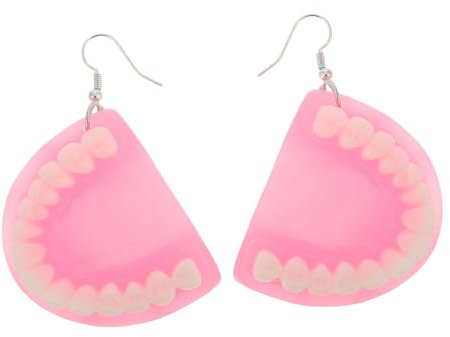 Healvian 1 Paar Zahnohrringe Lustige 3d -zahnohr -ohrheizen -zahnförmige Ohrringe Übertrieben Ohr Dekore Halloween Party Ohrringe Für Frauen -mädchen -party Festival