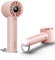gaiatop Turbo Hand Held Fans with LED Torch Clasp Base, USB Rechargeable Portable Fans Mini Desk Fan, Digital Display Travel Essentials for Home Office School Outdoor Camp, Gifts for Women, Pink