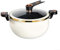 Multifunctional Cast Iron Soup Pot, Mini Pressure Cooker with Cover and Locking Handle Non-Stick Ceramic Coating for Soups Stews(8L White)