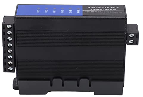 4-Kanal-zu-Ethernet-Seriellserver, multifunktionaler TCP-RTU-Konverter mit 6 LED-Anzeigen, hohe Empfangsempfindlichkeit, Verpolungsschutz für industrielle