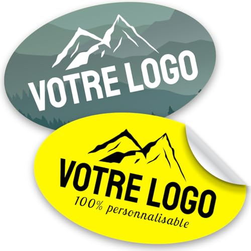 25 Autocollants personnalisés avec logo ou photo. Étiquettes multiformes résistantes à l’eau. Adhésifs pour entreprise, événements, mariages, cadeaux ou packaging artisanal