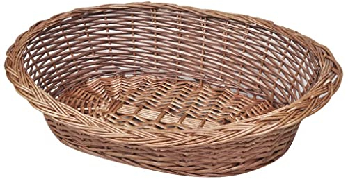 vidaXL Hundebett Haustierbett Hundemöbel Haustierbett Bett Hunde Hundekorb Katzenkorb Hundeschlafplatz Weide Natur 50 cm