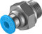 QS-G1/8-4 (186095) Steckverschraubung Baugröße:Standard Nennweite:3,0mm Einbaulage:beliebig