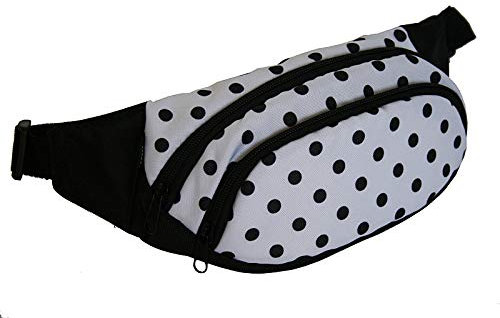 Rawstyle Bauchtasche Amuso *23 Motive* (Weiß + Punkte Schwarz) - Gürteltasche Jogging Angel Futter Leckerei Hüfttasche Sport NEU