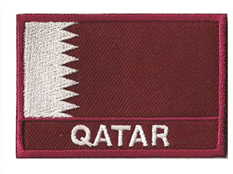 Aufnäher, Flagge von Katar, bestickt, zum Aufnähen