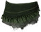 GURU SHOP Goa Cacheur mit Spitze, Minirock, Wickelrock Gürtel - Tannengrün, Damen, Baumwolle, Size:M