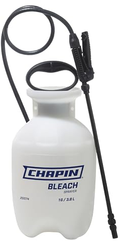 Chapin International Chapin 20074 Pulverizador de lejía de 1 galón, Protector de pulverización Adicional, Blanco translúcido