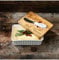Riviera Maison - Butter Dish - Buttertopf mit Buttermesser - Porzellan/Mangoholz - Weiss/Braun - (BxH) 11 x 6cm