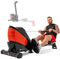 Hop-Sport Rudergerät für Zuhause klappbar HS-060R Cross - Rudermaschine mit LCD-Display & 8-stufigem, leisem Magnetbremssystem - max. Nutzergewicht 120kg (Rot)