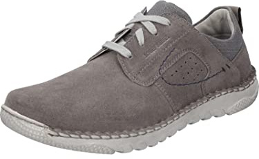 Josef Seibel Herren Low-Top Sneaker Wilson 04,Weite H (Weit),Wechselfußbett,straßenschuhe,Strassenschuhe,Freizeitschuhe,grau,40 EU