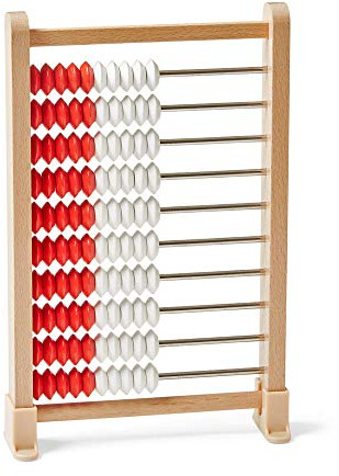 Learning Resources Mini-Rechenrahmen mit 100 Perlen, (Set mit 4 Stück), Mathematik-Abakus für Kinder, Holz zählen Anschauungsmaterial Mathematik, Perlen zum Zählen für Mathematik im Kindesalter