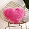 MUMEOMU Herzförmige Kissenbezug Weicher Dekokissen Langhaar Zierkissen Kissenhülle Pillowcase Cushion Cover Fellimitat Sofakissen Kunstfell Kissen Plüsch Kissen Geschenk Home Sofa Dekoration