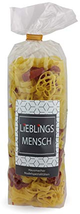 1x 250 gr. Nudeln Motiv: Lieblingsmensch/Geschenk/Kundengeschenk/Gastgeschenk