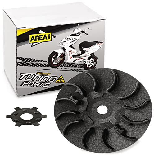 Area1 Tuning Riemenscheibe/Lüfterrad inkl Sternscheibe 50ccm 2-Takt. kompatibel mit Speedfight 3 Speedfight 4, Jetforce, Citystar, Django, Elystar, Ludix, Kisbee, Looxor, New Vivacity, TKR