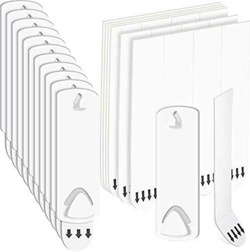 12 Colgadores de Cuadros de Pared sin Daños y 24 Tiras para Colgar Cuadros, Ganchos Adhesivos Gancho de Arte de Marco Kit de Colgar Cuadros sin Clavos para Uso en Interiores Sala de Estar