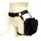 LXQLLJJD Mittelalterliche Lederring Gürteltasche Mit Nieten, Steampunk Cross-Leg-Tasche Für Damen, Verstellbare Umhängetasche, Reittasche Geeignet Für Rollenspiele Und Tägliche Reisen,Schwarz