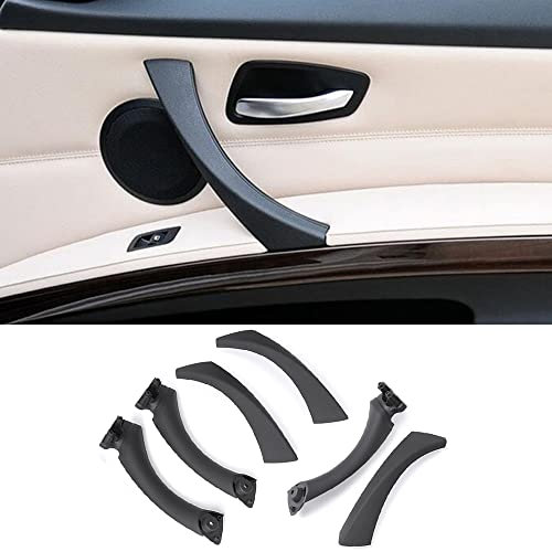 CHUANGHUI Car Door Handle for BMW 3 Series E90 E91 2006-2012 Interior Door Handles Replace Cover Car Door Handle Assembly 323i 325i 328i 330i 335i (Black)