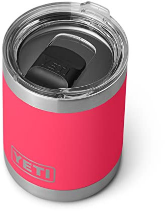 YETI Rambler 10 oz Lowball, Vacuum Insulated, Stainless Steel with MagSlider Lid, Bimini Pink