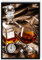 Pixxprint Man Things Whiskey, Poster im Bilderrahmen, Format: 38x30cm, Kunstdruck gerahmt