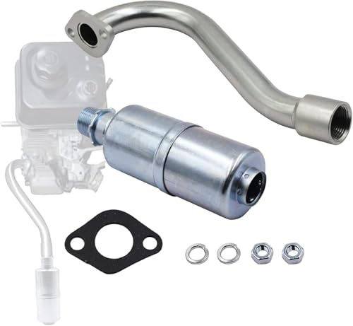 Center Rear Exhaust With Muffler Compatible with Predator 212cc, GX160, GX200