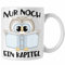 Trendation - Leseratte Geschenk Tasse Nur Noch Ein Kapitel Bücher Lesen Bücherwurm Geschenk Spruch Lesen (Weiß)