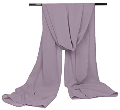 BEAUTELICATE Châle Étole En Mousseline De Soie Écharpe Foulard Léger Pour Mariage D’été Soirée Cérémonie Femme Mariée Demoiselles d'honneur(Gris Violet, Taille Unique)