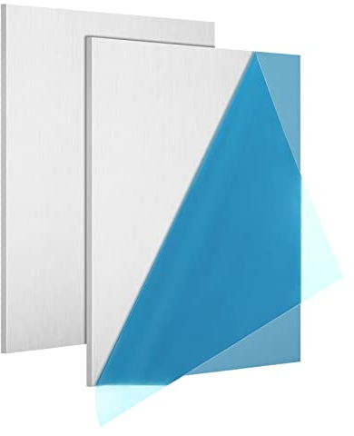 YAYODS Placa de aluminio de 3 mm, placa de aluminio de 300 mm x 200 mm 6061 con película protectora, hoja de aluminio para soldadura, manualidades, industrial