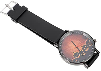 Mikikit 1Pc Digital Teenager Party Festival Personalisiert Verstellbar Thematisch Vintage Kürbis Zubehör Gothic Handgelenk Halloween Uhren Ghost Black Gefälligkeiten