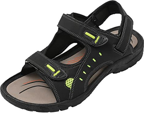 JOMIX Sandales Homme Sandales de Randonnée Sandales Homme d'été Chaussures de Marche Homme pour Extérieur Sport (Noir, 44)