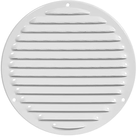 Ø 200mm Griglia di Ventilazione in Acciaio Bianco con Zanzariera - Griglie di Aerazione in Metallo