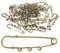 Gogogmee 50 Stück 3-loch-sicherheitsnadel Schal Broschennadel Selber Machen Sicherheitsnadel Für Kleidung Vintage-stick Trachten Schmuck Sicherheitskleidung Fräulein Legierung Hochzeit