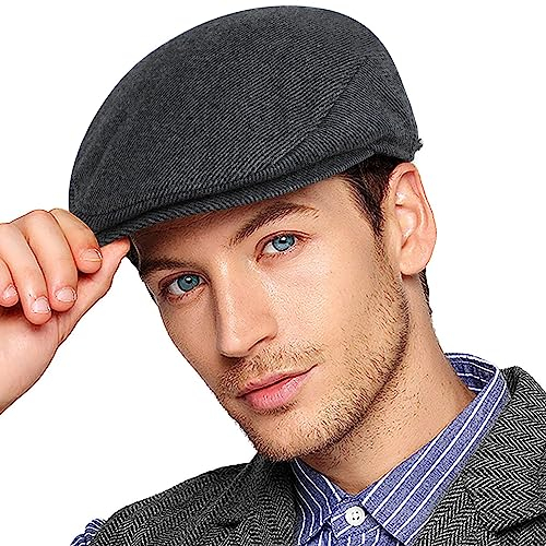 Wantonfy Barett Cap Herren Schiebermütze chirmmütze Gatsby Schirmmütze Newsboy Flat Cap Baskenmütze 1920 Stil Gatsby Kostüm Accessoires